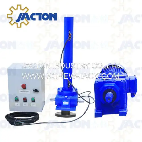 thailand client JTW-15T to JTW-35T electric motor motorized screw jack for raising system for raise lower the tower