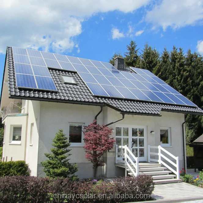 Home 5kw on grid solar panel power system with all equipment and convenient design