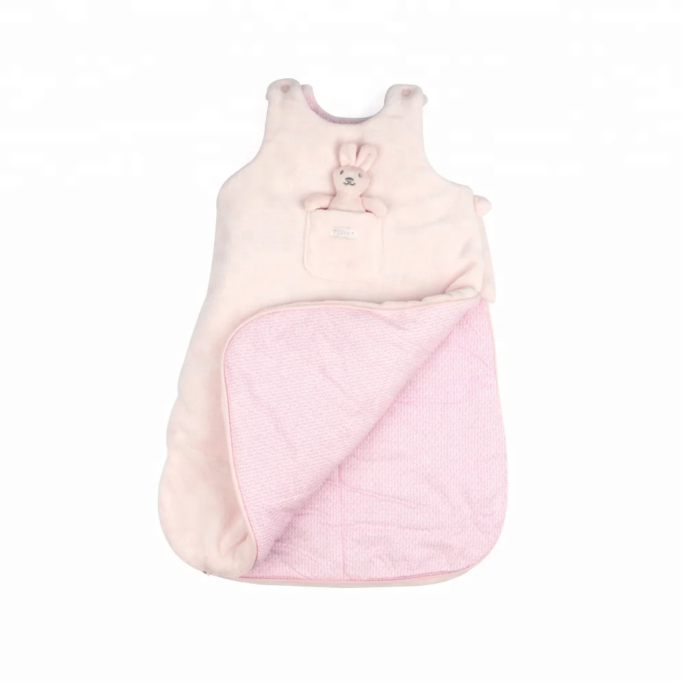 
Customized polar fleece sheepskin Soft wearable Baby Sleeping Bag 