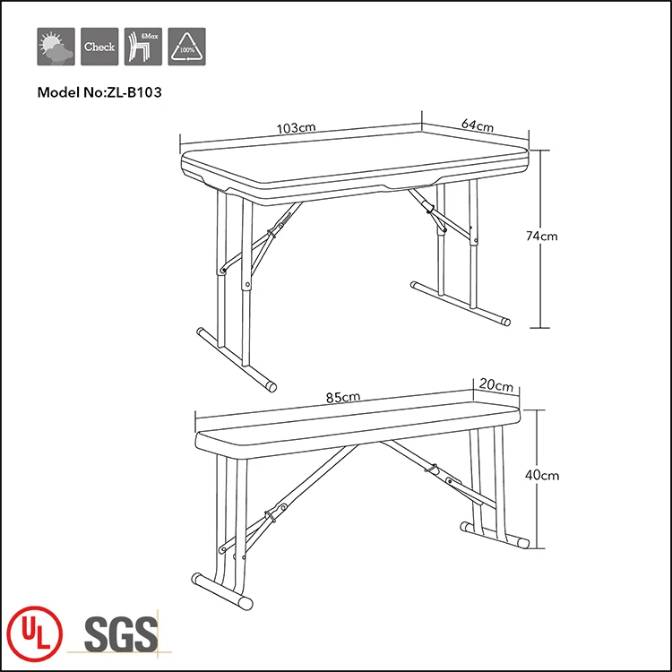 Modern Best Folding Plastic 3Kits Beer Table Garden Chair Set Outdoor Furniture