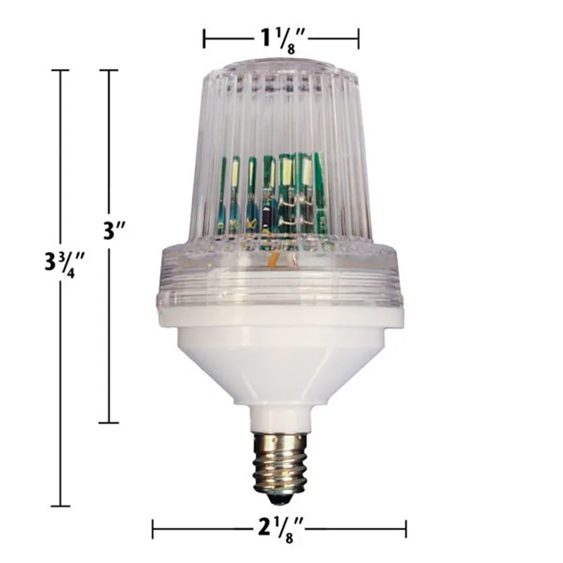 Белые Рождественские огни C9 E17 стробоскопические мигающие лампы-вспышки