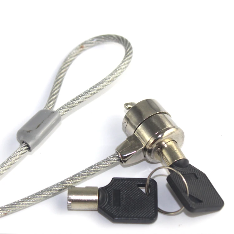 Portable Security Anti-theft Laptop Steel Cable Lock With Master Key For Retail Desktop Display
