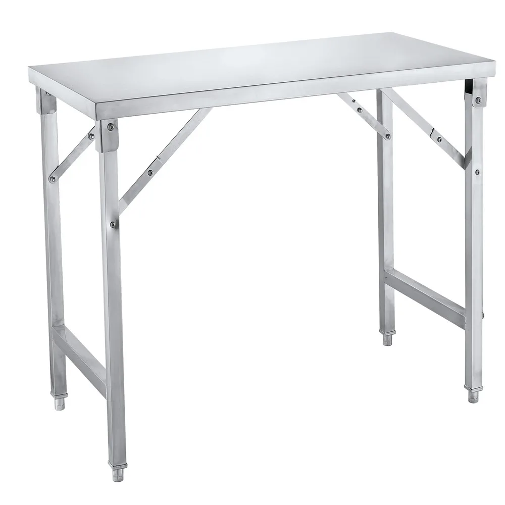 Factory Chinese Kitchen Equipment Stainless Foldable Steel Work Table