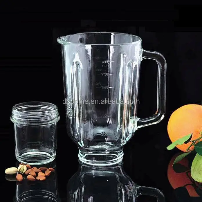 GA-BL-A59 Round 1.2L Soda Lime Glass Blender Jar Food Mixer Parts from BLENDERGLAS Brand Glass Pitcher