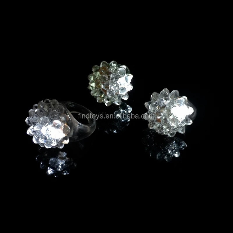 Hot sale led jelly strawberry ring light up led bumpy ring for party bar supplies