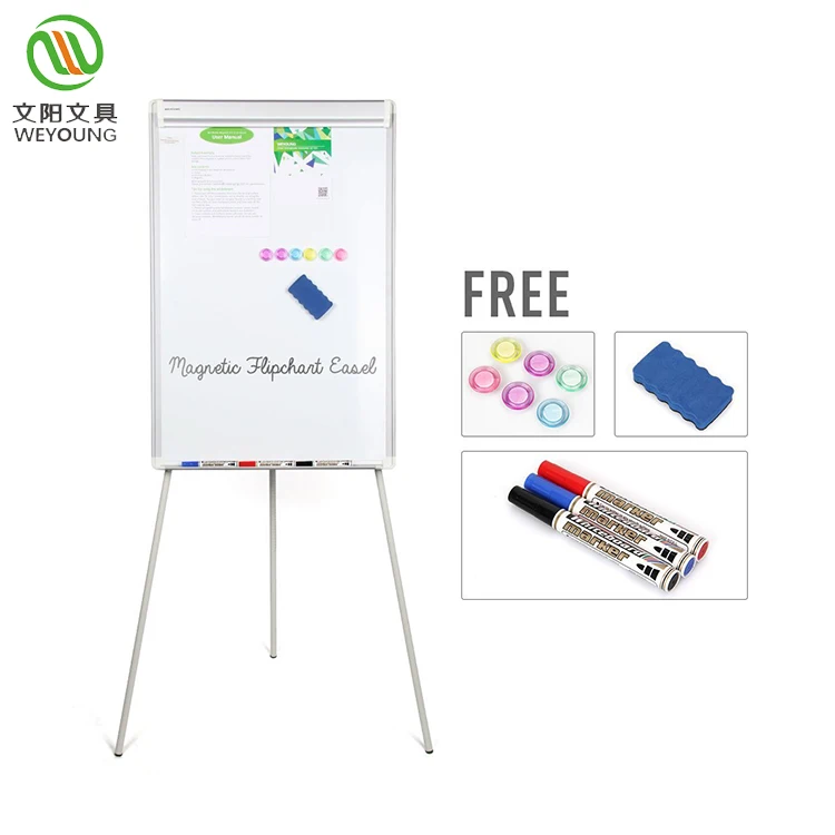 Портативный сухого стирания Магнитная штатив Мольберт белый доски мольберт с отметками