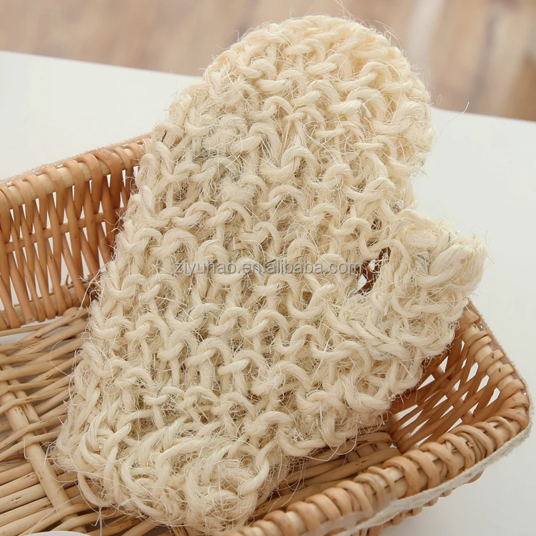 Exfoliating Sisal Loofah Gloves Mitten Remove Dead Skin Bath Body Scrub Exfoliator Bath Glove