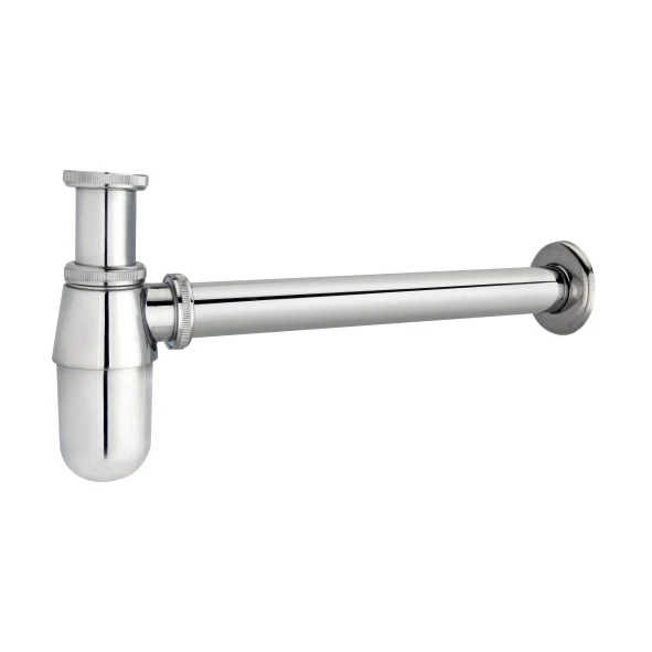 Ловушка для бутылок для раковины в ванной комнате, набор из хромированной латуни, Современная круглая дизайнерская удлинительная труба для раковины, регулируемая сливная труба для отходов