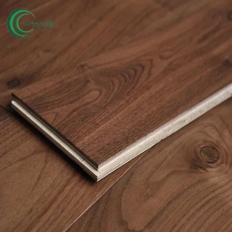 
150mm width walnut engineered flooring natural smooth american walnut floor living room flooring 
