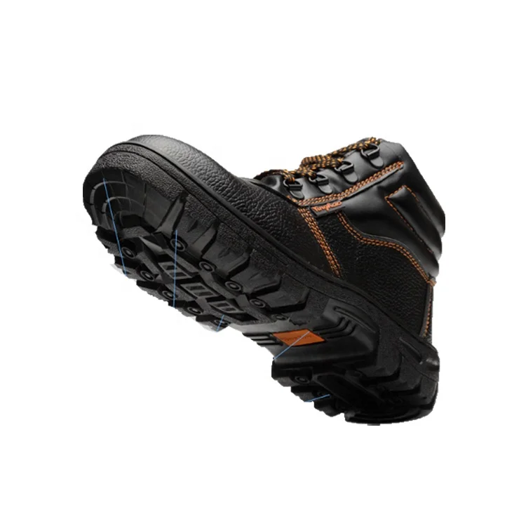 High quality Worker Construction Footwear Leather Steel Toe Safety Shoes