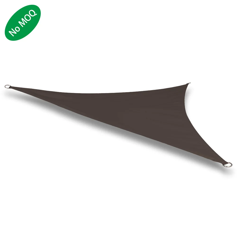 
HDPE Poly PE 16 x 16 Triangle Sun Shade Sail Net Waterproof Sun Shade Cloth 