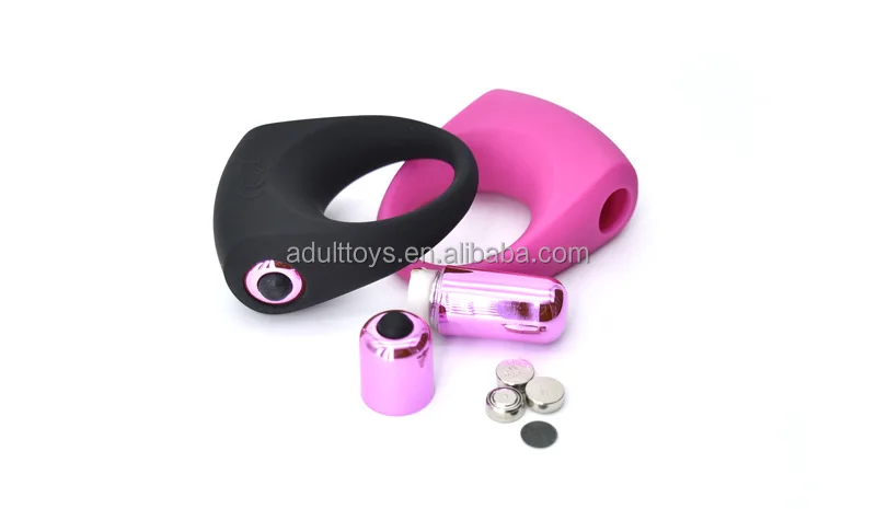 silicone strong vibrating bullet penis ring for male