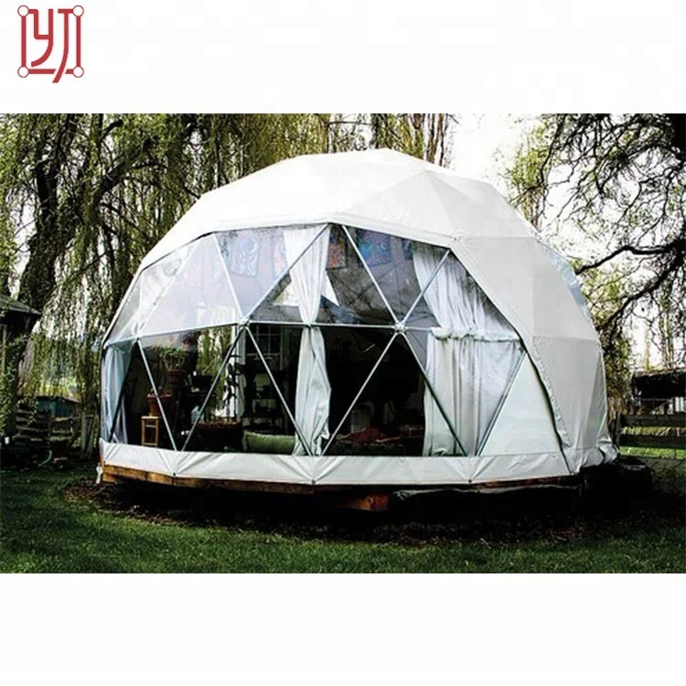 High Quality 6M 8M Diameter Glamping Dome Tent 6x6m Aluminum Frame Waterproof PVC Dome Tent for Hotels and Outdoor Events