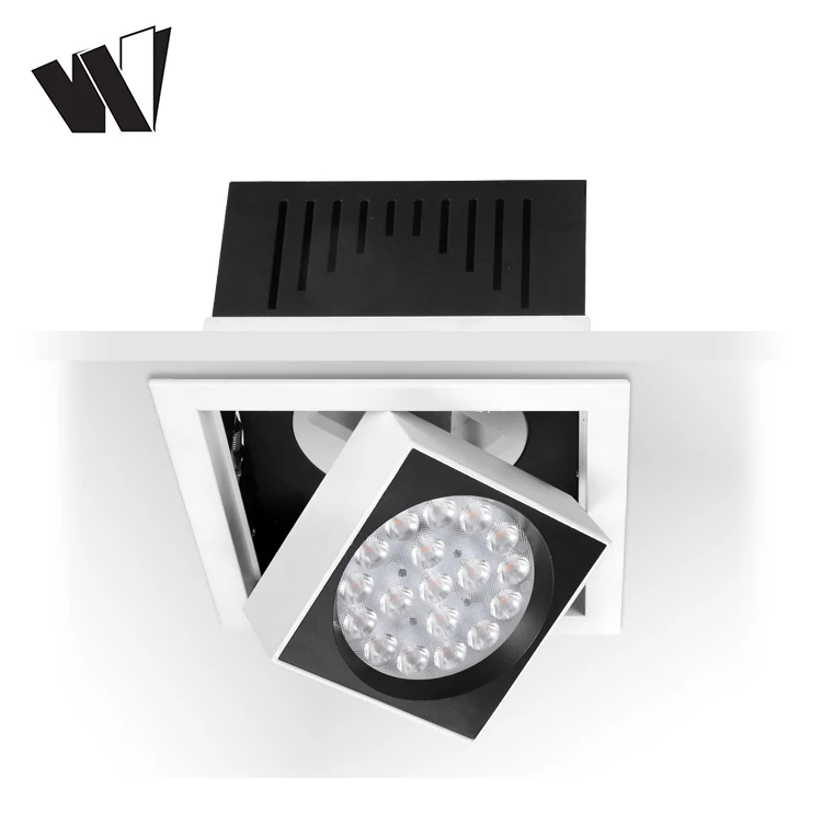 Factory supply lamp fixture COB 12w 15w 20w 25w protective recessed grill light