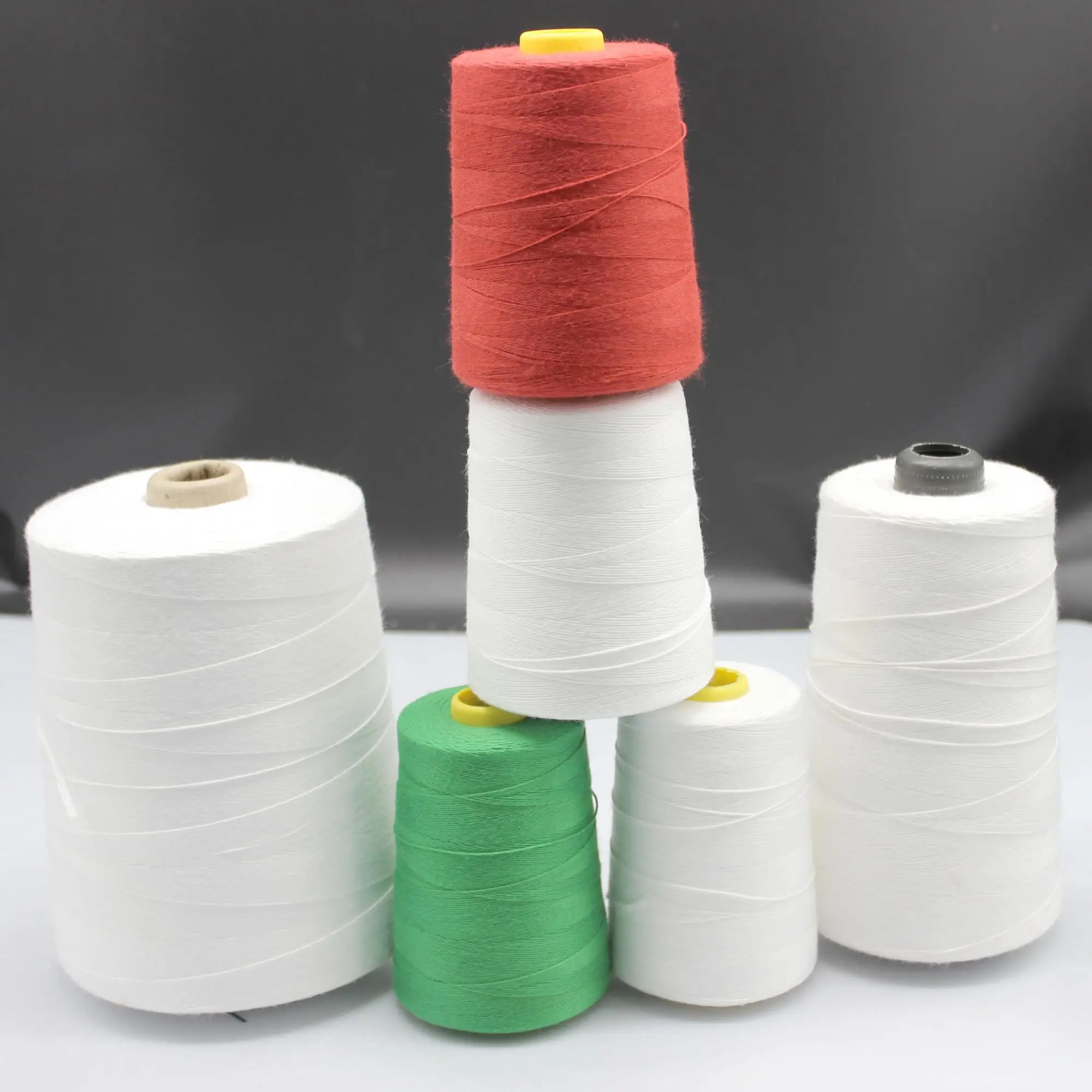 100% polyester bag closing thread 20 / 6  polyester yarn polypropylene bags sewing threads