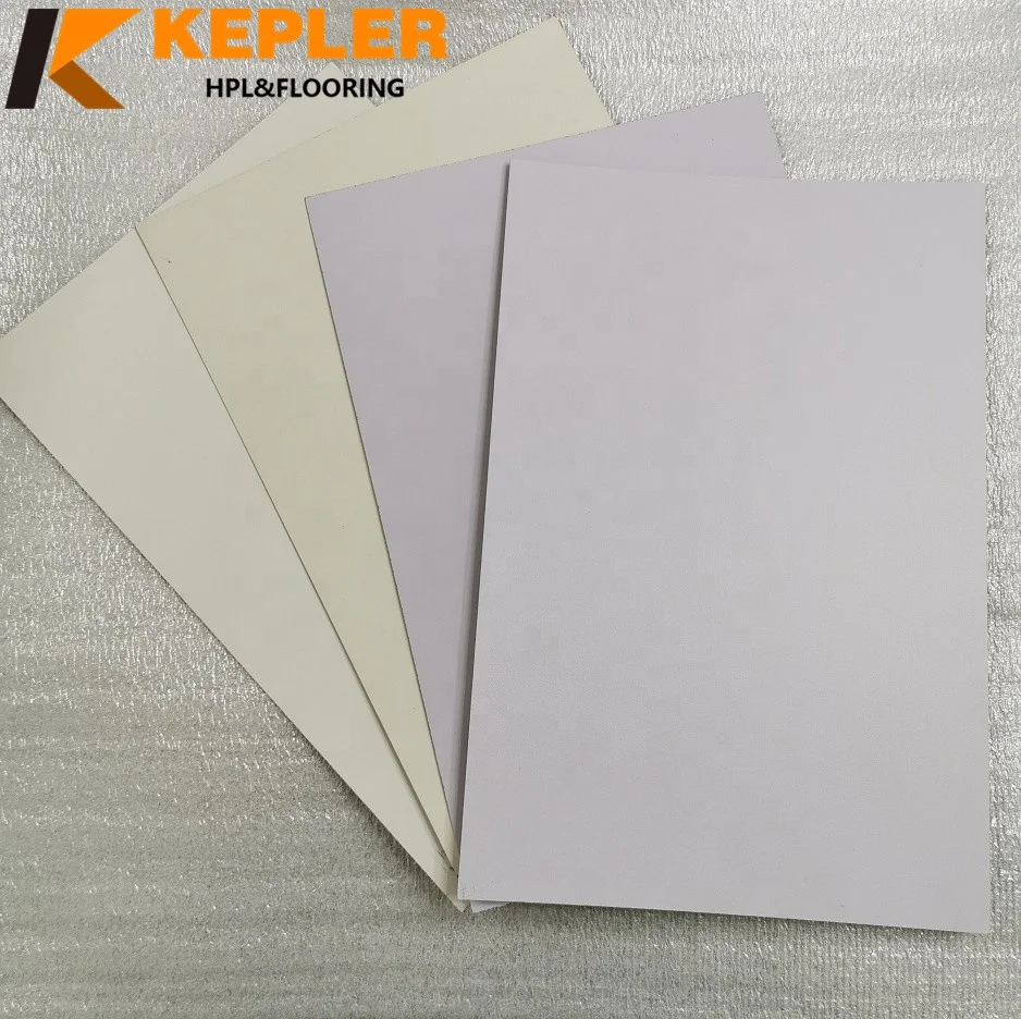 0.6mm 0.7mm Fireproof White Phenolic HPL High Pressure Laminate Sheet Compact Board Formica for Furniture Kitchen Cabinet