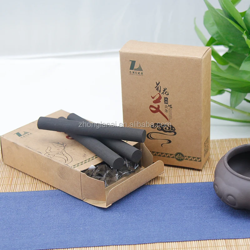 
14mm*120mm Artemisia Original Pure High Penetration Chrysanthemum Smokeless Moxibustion Sticks Moxa For Pain Treatment 
