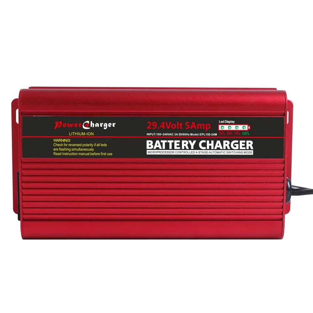 29.4 Volt 5 Amp Lithium ion LiPO Battery Smart Charger For Scooter Battery Charger 24V