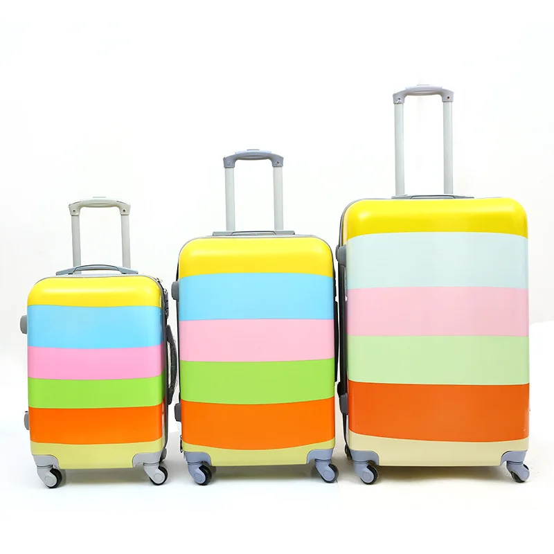 Wholesale Factory Travel Leather Suitcase With 3Pcs ABS+PC luggage Sets