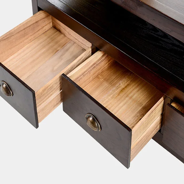 Living Room Antique Brown Tea Table With Drawer