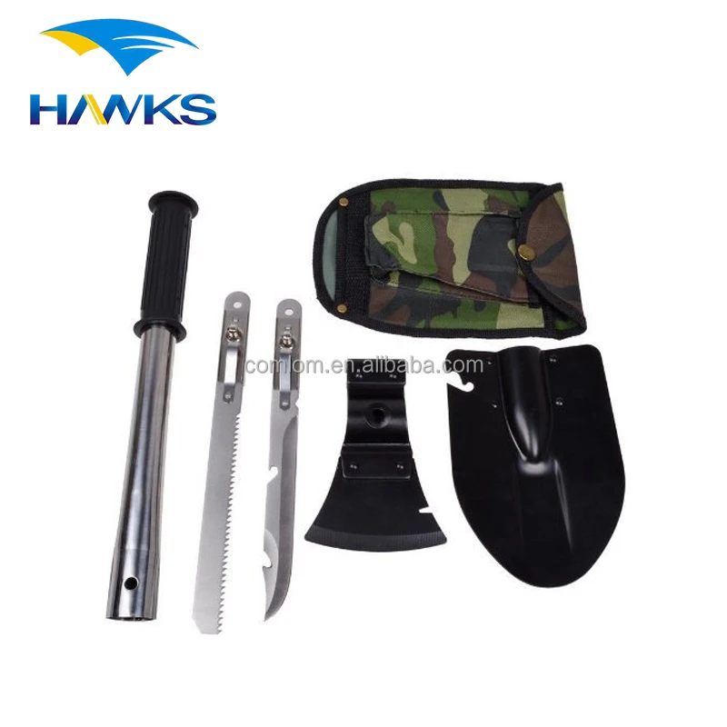 CL2T-SF206 camp multifunction 4 in 1 set of saber,saw,axe and folding shovel