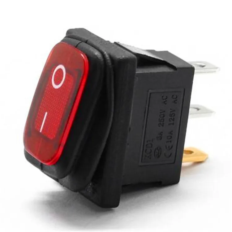 KCD1 16x22mm Waterproof Automotive 12V Rocker Toggle Switch
