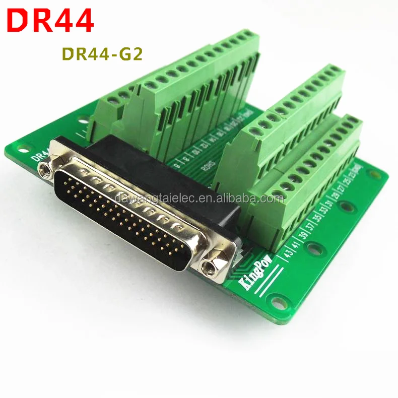 DB44 D-SUB DB-44 Male DR44-G2 Adapter 44Pin Signals Terminal Breakout Board 2 row
