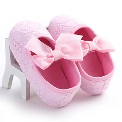 Amazon hot mary jane Bowknot anti-slip Wedding party baby girl shoes