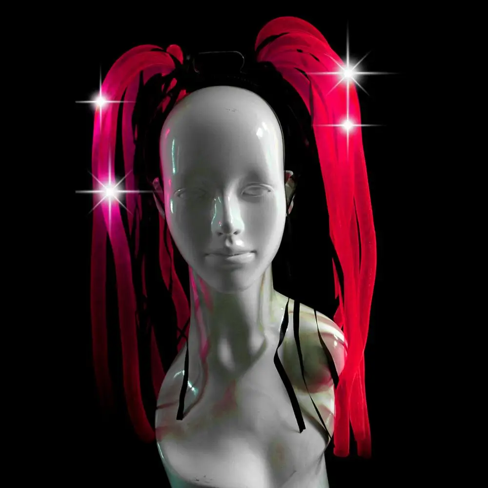 Красная повязка на голову для Хэллоуина, светодиодная лента на голову с упаковкой