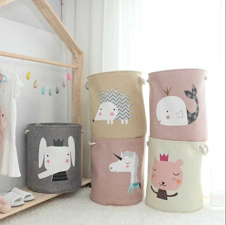 Kids Room Large Canvas Woven Decorative Storage Basket