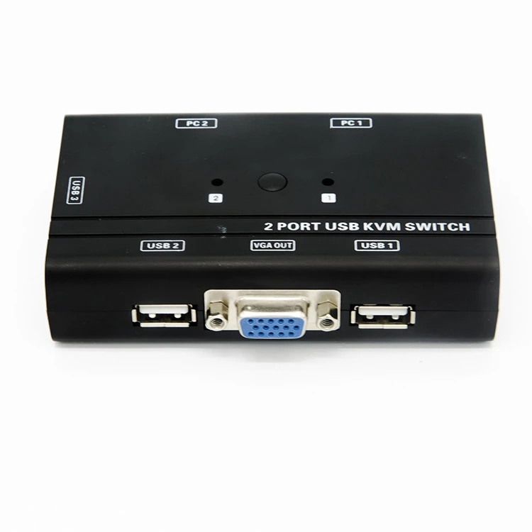  2 порта USB 0 KVM переключатель коробка с шт VGA кабели для управления компьютеров обмена