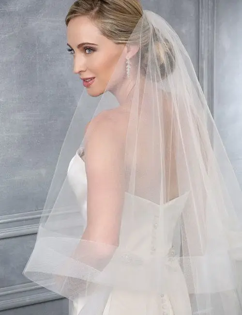 
Horse Hair Wedding Veil One Layer Wedding Party Accessory Ivory Bridal Veils for Bride Use 