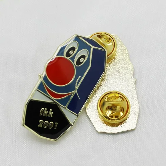 Custom your own logo hard enamel flower lapel pin with gold plated