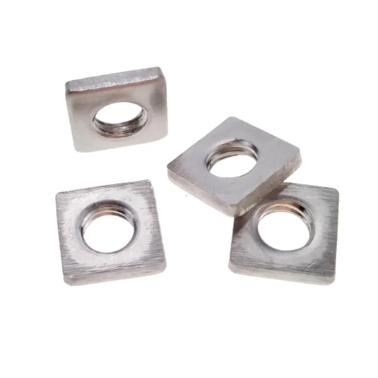
Custom Stainless Steel Thin Square Nuts for Screws M5 , Fastener Standard DIN 562 