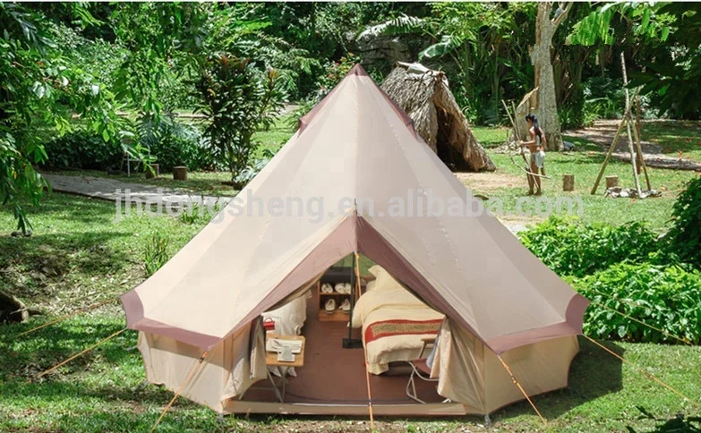 Family Bell Tent Mongolia Yurt Up To 10 Person A+Quality Waterproof Canvas Tent