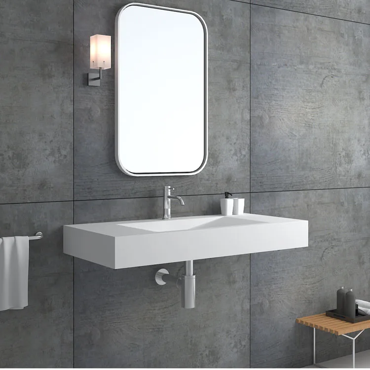 SM-8408 First Quality Basin Stone Resin Lavabo Washroom