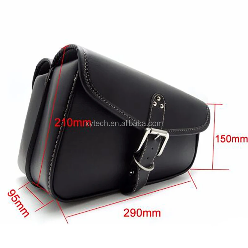 Motorcycle PU Leather Saddlebags Saddle Swingarm Bag Left Right Side Tool Bags Triangle Bag