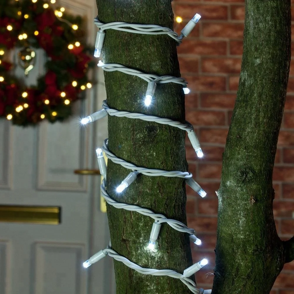 Festive Lights LED Fairy Lights on IP65 Connectable Rubber wire strings