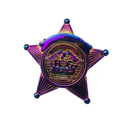 Best Quality Rainbow Plated Die Cast Type Custom Luxury 3D Anodized Metal Souvenir Badge