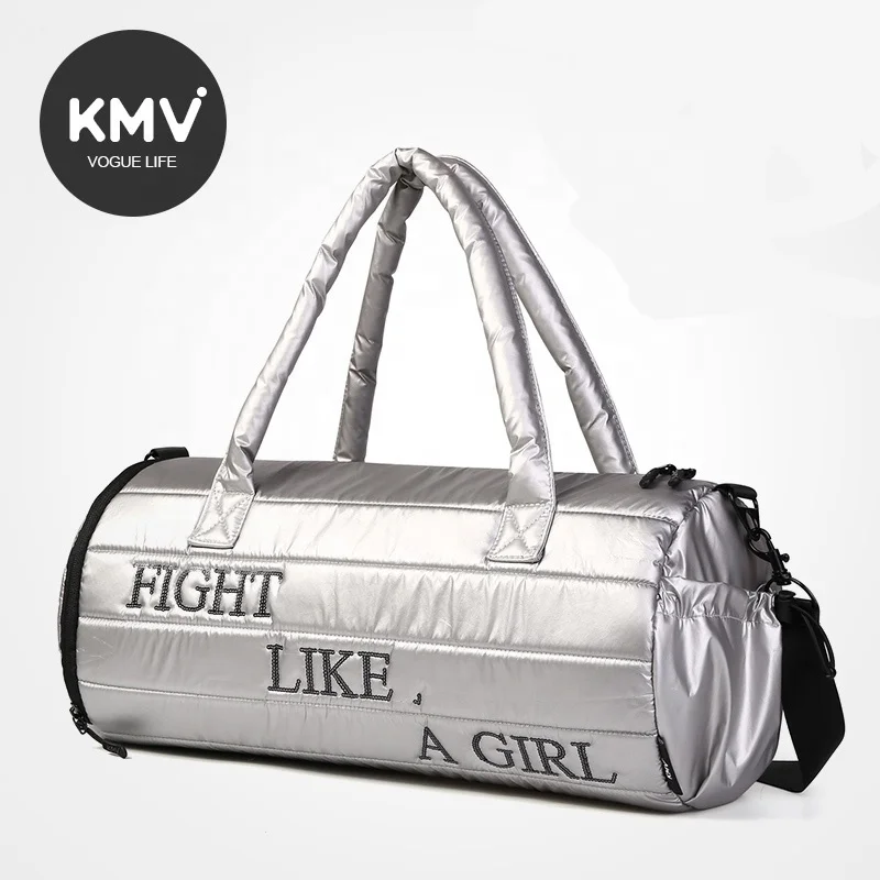 Модная блестящая женская сумка для фитнеса