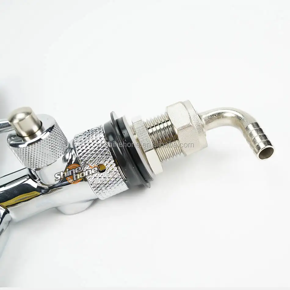 Chromed Draft Beer Taps Beer Faucet With Flow Controller Liquid Thread Ball Lock Disconnect For Homebrew Beer