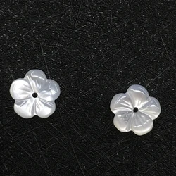 Abalone shell natural sea shell yellow plum blossom flower jewelry accessory charm 8-14mm