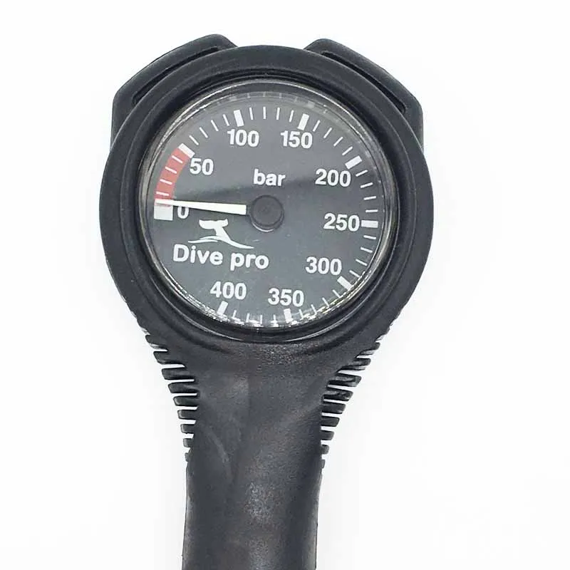 Single diving pressure gauge with 80cm high pressure hose