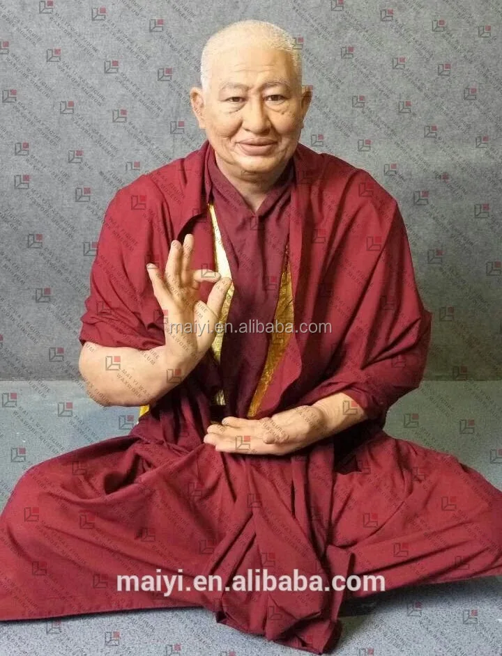 custom sculpture lifesize wax monks silicone silicon waxwork statue figure for art exhibition