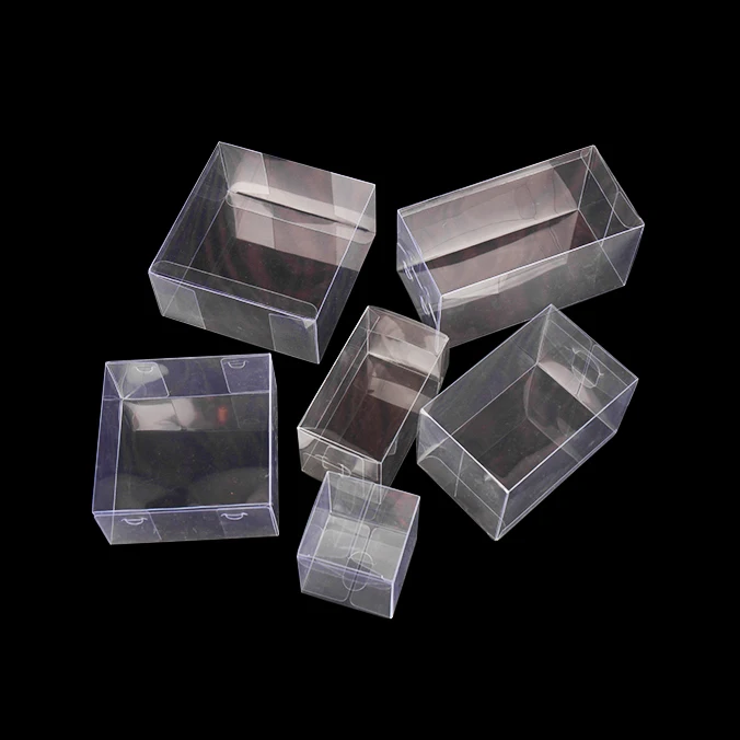 Wholesale custom PVC/ PET transparent clear packaging kids toy candle candy soap gift display boxes with protective film
