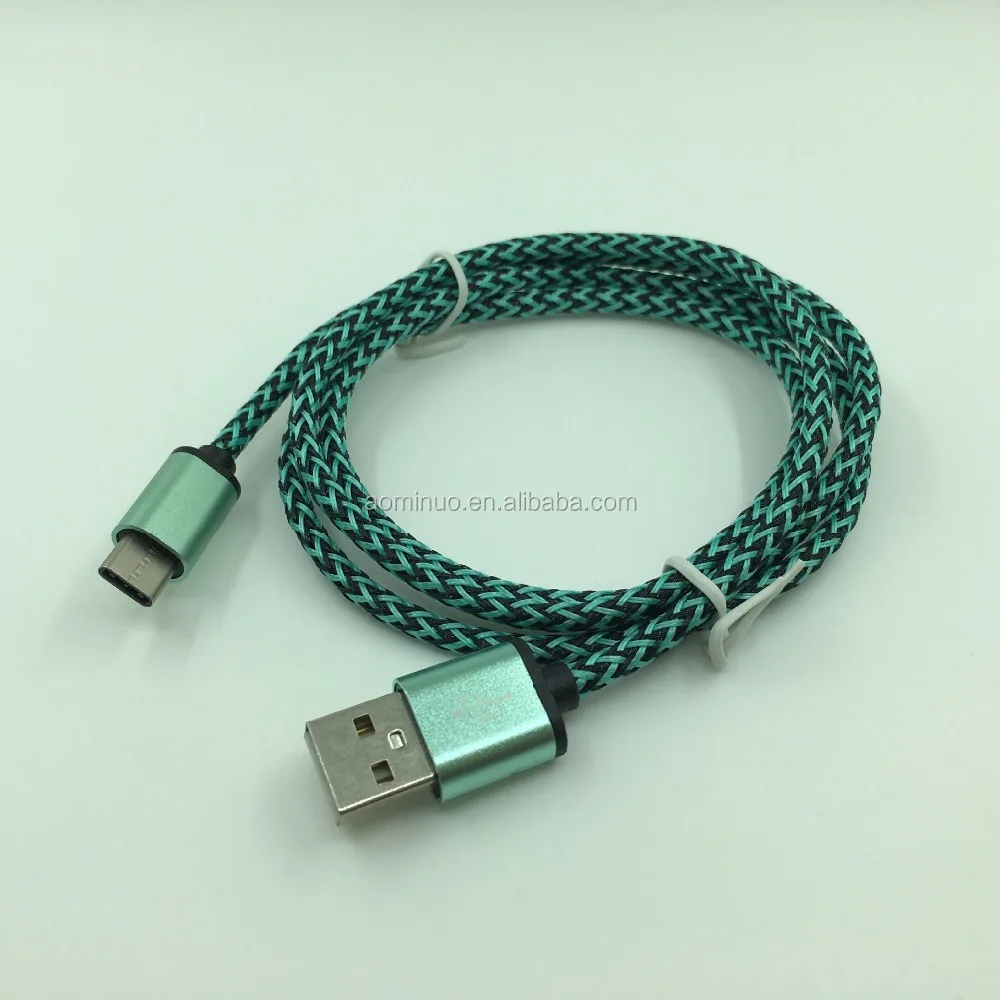 3FT/1 м usb кабель с нейлоновой оплеткой 2.4A быстрой зарядки type C для зарядного устройства и синхронизации данных шнур Samsung Galaxy S8 + Google Pixel