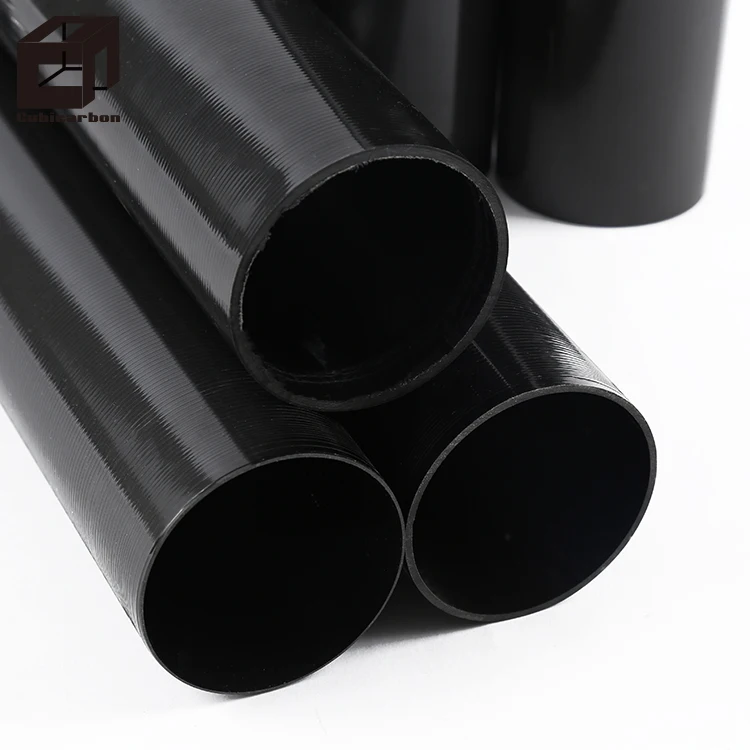 High strength OEM large diameter 50mm 70mm 80mm 100mm carbon fiber tube carbon tubing 3K