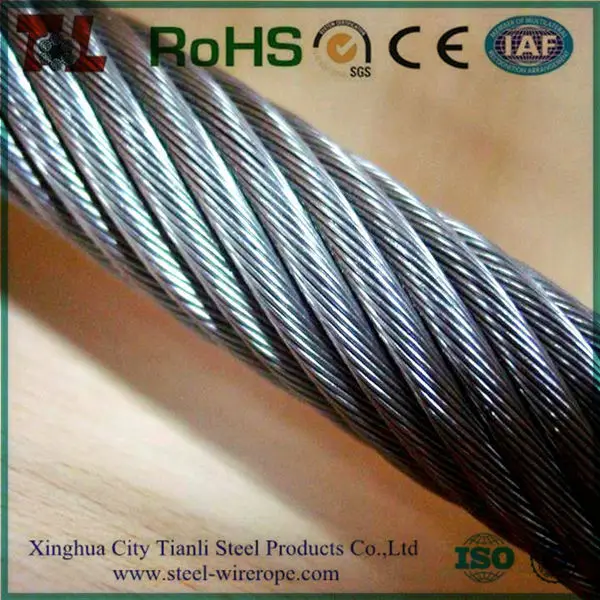 aisi 304 нержавеющей стального троса 7x7 18mm