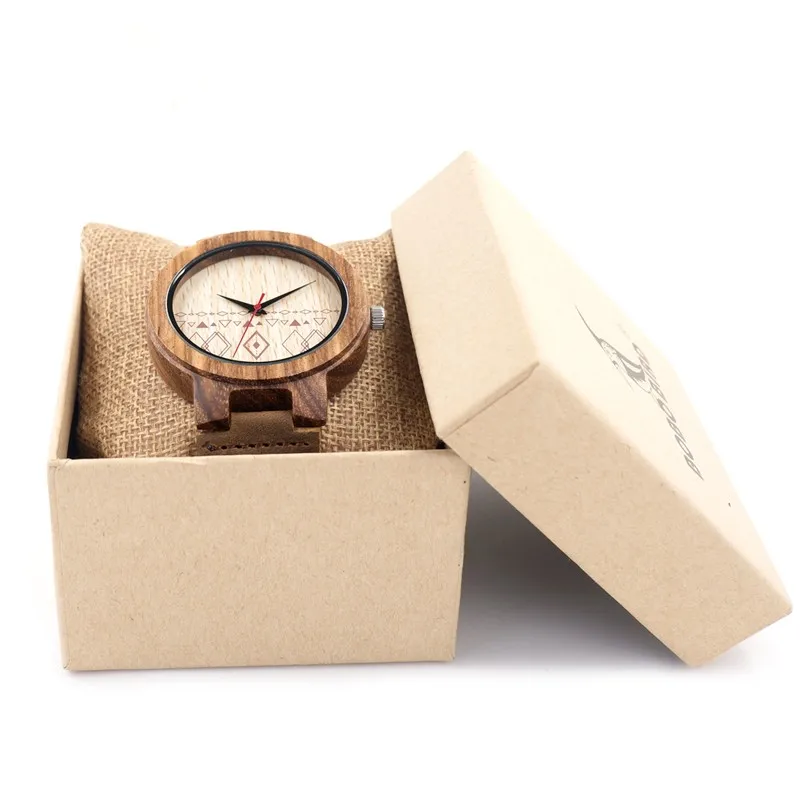 BOBO BIRD 2020 fashionable bamboo wooden watches men quartz wood watch relojes hombre clock