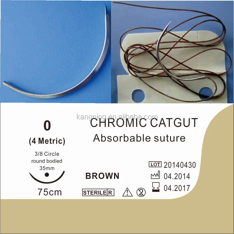 Absorbable Chromic catgut suture/CE&ISO/Factory price